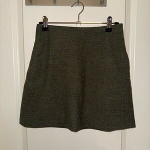 Wilfred Olive Green A-Line Skirt